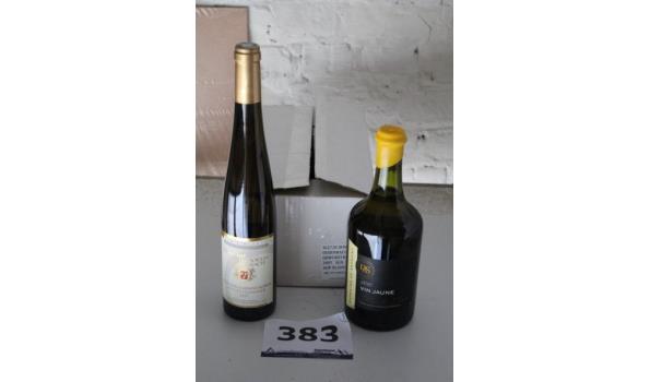 6 flessen à 75cl witte wijn Domaine du Moulin de Dusenbach , Gewurtztraminer 2007 plus 6 flessen à 50cl wijn Domaine de Savagny, Vin Jaune, Côtes des Jura 2012